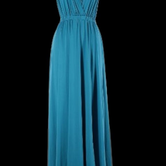 NWT Blue backless Long dress . Large - Picture 4 of 4